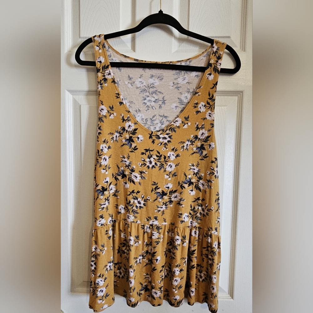 Floral Peplum Tank Top XL